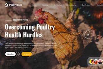 redesign poultry farm agriculture website diary cattle farm landing page seafood