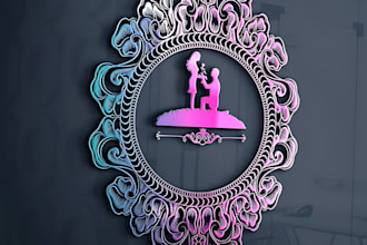 design modern and luxury wedding logo or monogram