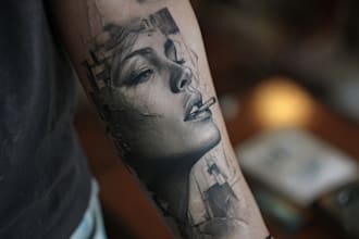 tailored realistic tattoo designs by expert