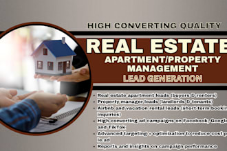 real estate apartment leads property manager airbnb leads facebook ads tiktok ad