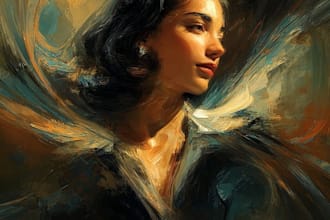 create a unique abstract painting on canvas