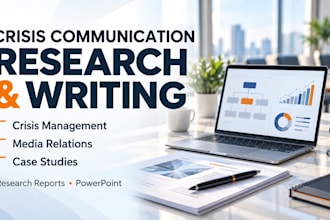 do assigned crisis management research, media relations, powerpoint, case study