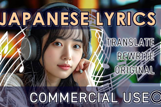 write original japanese lyrics for your song