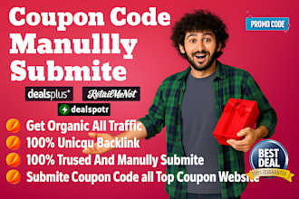 manually submit coupon to 40 popular deal sites coupon code submission