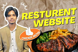 design resturent website food delivery website cafe website food
