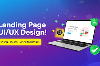 design a landing page uiux design in just 24 hours
