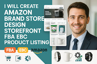 create amazon brand store design storefront fba ebc product listing