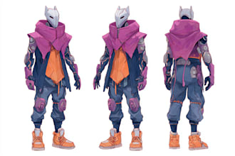 create a cyberpunk character cartoon, anime or illustration