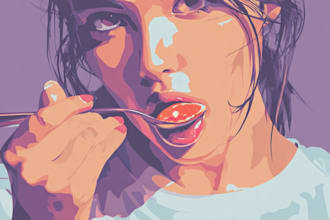 draw  food pop art of your food