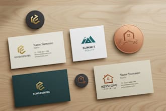 create a timeless minimalist business logo and cards design