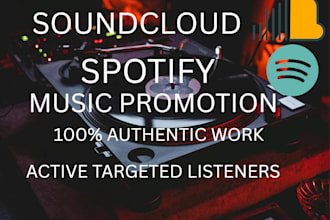 do spotify music, soundcloud promotion for real growth, streams and music lovers