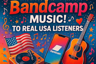 promote your bandcamp music organic to real USA listeners