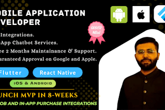 develop flutter app for ios and android, ai and chatbot mvp