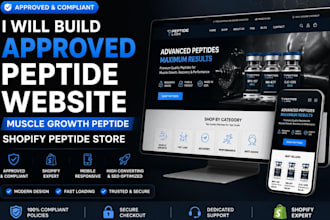 build approved peptide website muscle growth peptide shopify  peptide store