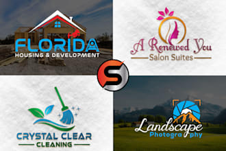 do modern minimalist custom business logo design and brand identity