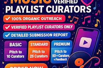 pitch your music to verified music playlist curtors
