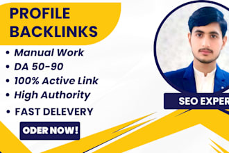 create 150 manual best profile backlinks for SEO ranking