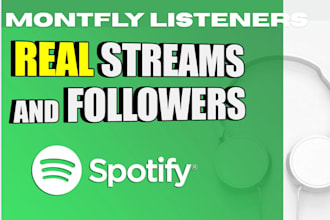 add real and active spotify monthly listeners
