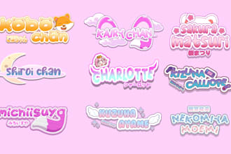 design a cute kawaii logo for vtuber and streamer for you