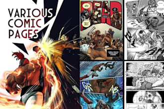 illustrate your comic book, manga, or graphic novel 4ur nsf art script writing