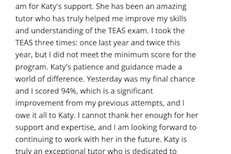 provide one on one teas tutoring