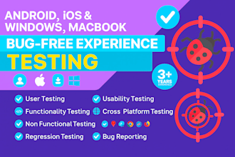 do sqa testing of mobile apps, websites, software usability