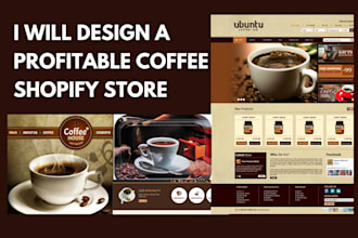 design branded coffee shopify store coffee website coffee private label store