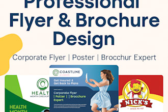 create brand collateral,brochures,flyers corporate marketing collateral and kits