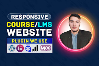 build premium wordpress elearning lms website with tutor lms pro or learndash