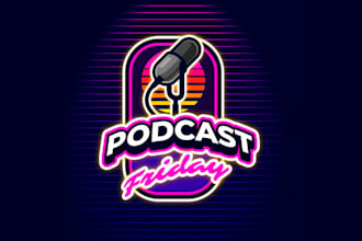 design professional podcast cover art or logo