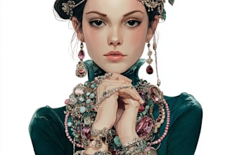 draw a jewelry and ring design