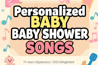 create personalized baby shower song