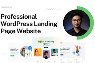 create modern and responsive wordpress landing page website