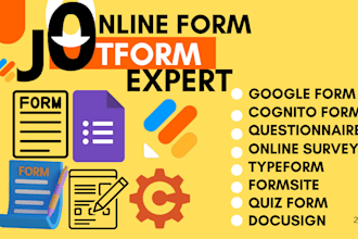setup online jotform, typeform, cognito form, questionnaire, gravity and survey