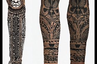 design a polynesian maori tribal tattoo