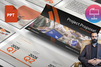 create modern presentation in powerpoint or keynote for business and fundraising
