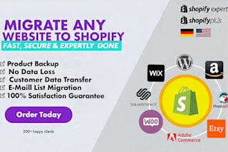 migrate your bigcommerce, wix, woocommerce store to shopify
