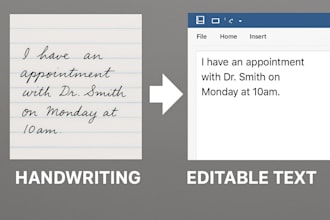 accurately digitize handwritten documents into editable text