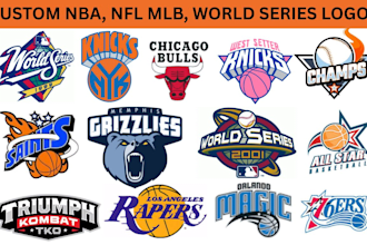design or redesign custom nba, mlb, NFL, world series, all star, and parody logo