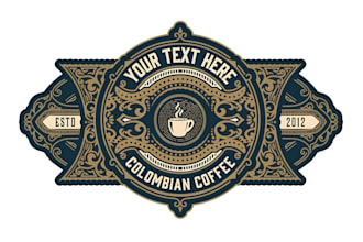 do modern cigar label, cigar band, cigar ring and cigar box logo design