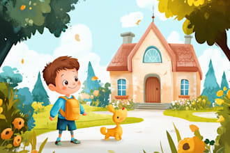create children story book illustration