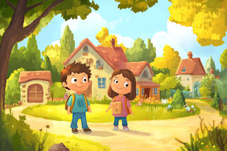 design children book illustration and cover children story