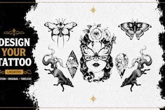 create custom blackwork tattoo designs