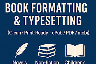 professionally format and typeset your book for print and ebook