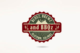 design awesome brew and BBQ oldtown salinas logo