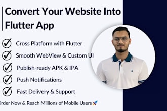 convert your website into a responsive flutter app