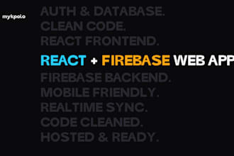 build full react and firebase app with auth and firestore