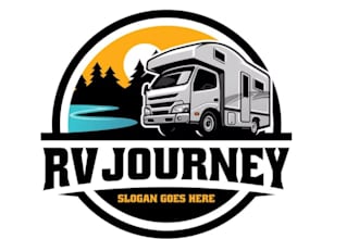 design a unique modern and professional rv logo
