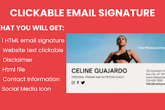 clickable HTML email signature animated signature gmail signature