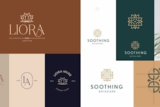 design a beauty, skincare, and cosmetic logo with branding
